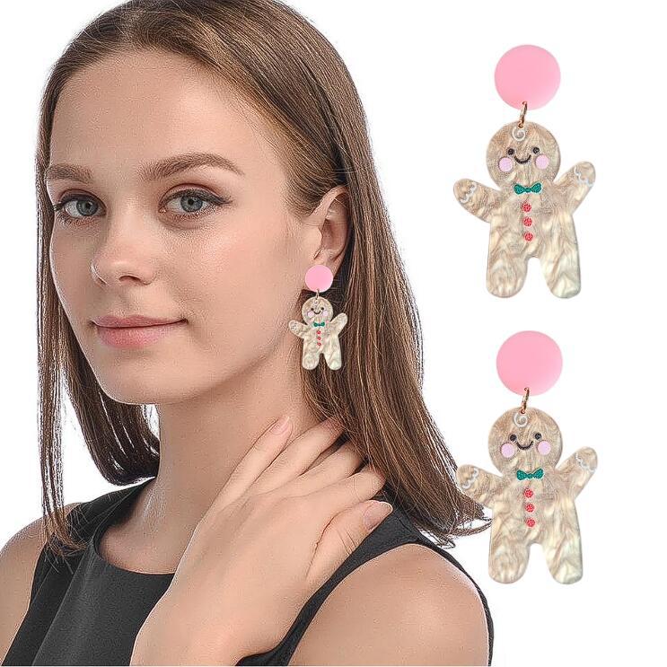 Wholesale Christmas Tree Rainbow Koala Dinosaur Cactus Acrylic Earrings